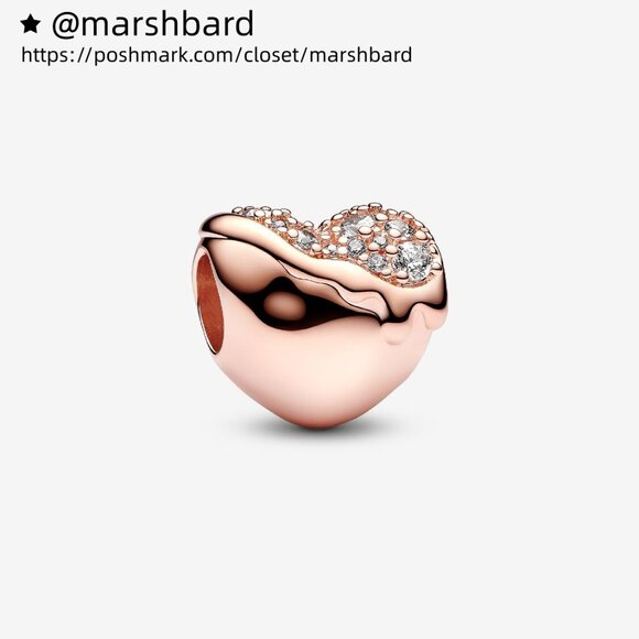 Pandora Sparkling Melting Heart Charm - Picture 1 of 5